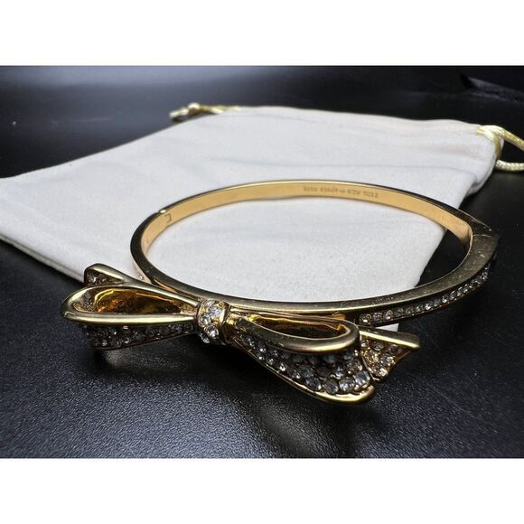 Kate Spade Crystal Bow Bangle Bracelet - Picture 1 of 7